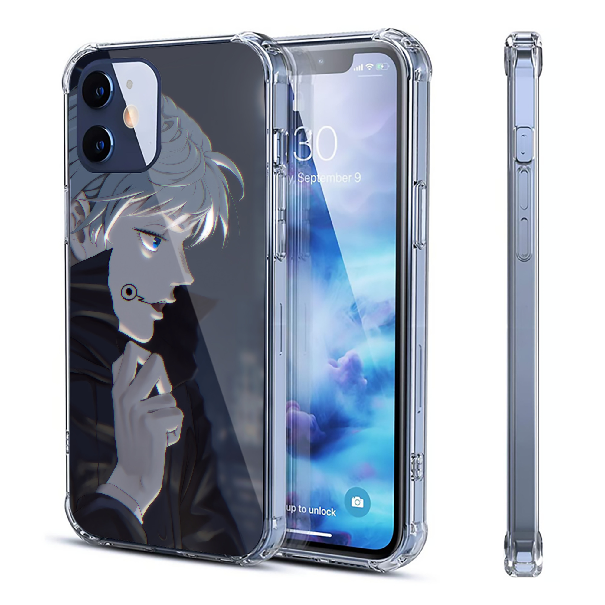 （画像用） 呪術廻戦 Jujutsu Kaisen 【iPhone 12シリーズ対応】透明スマホケース（クリアソフトケース）